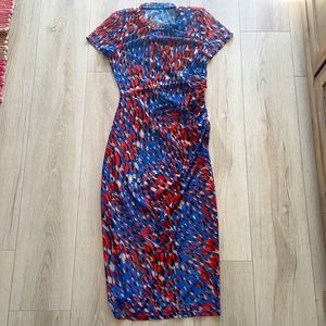 No label vintage sheer bodycon midi dress